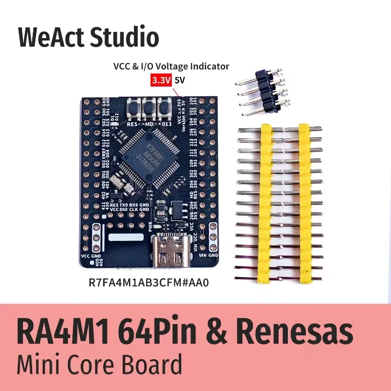 WeAct RA4M1 Renesas R7FA4M1AB3CFM#AA0 R7FA4M1 R7FA4M1AB3CFM Core Board Demo Board