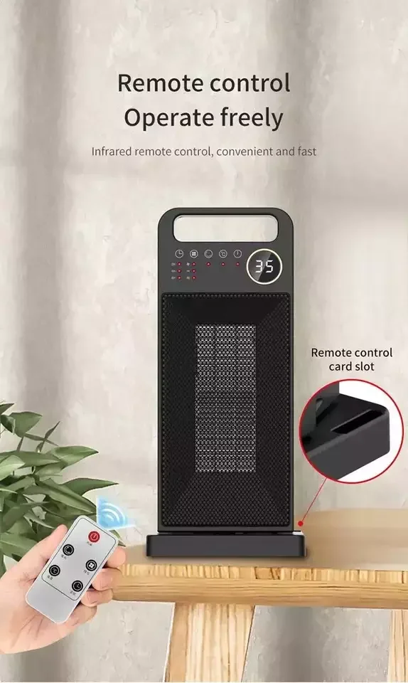 سخان مروحة للأعمال المنزلية التحكم عن بعد سخان كهربائي محمول