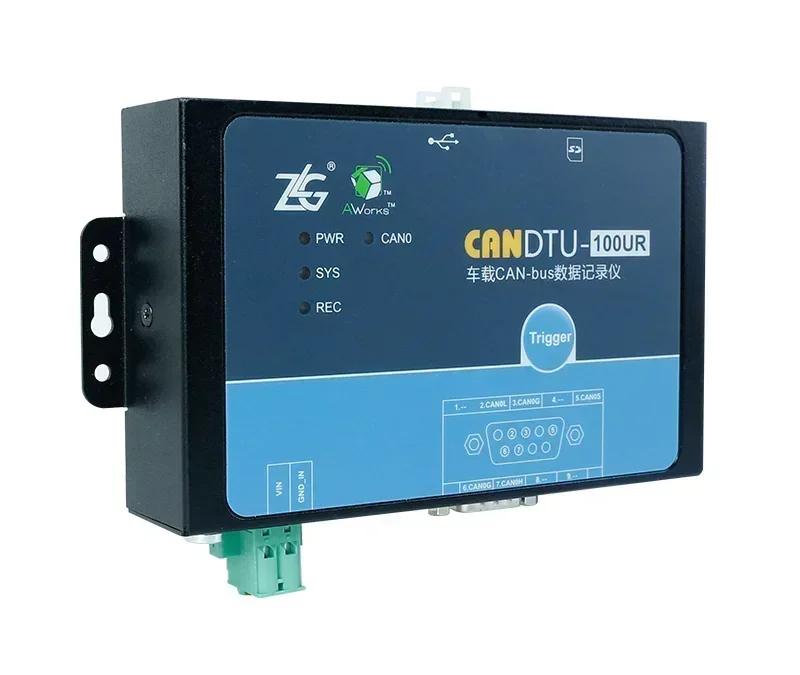 ZLG CAN Bus Data Logger Recorder Controller CAN  Contactless Record Storage Analyzer Car Fault Diagnosis Analysis