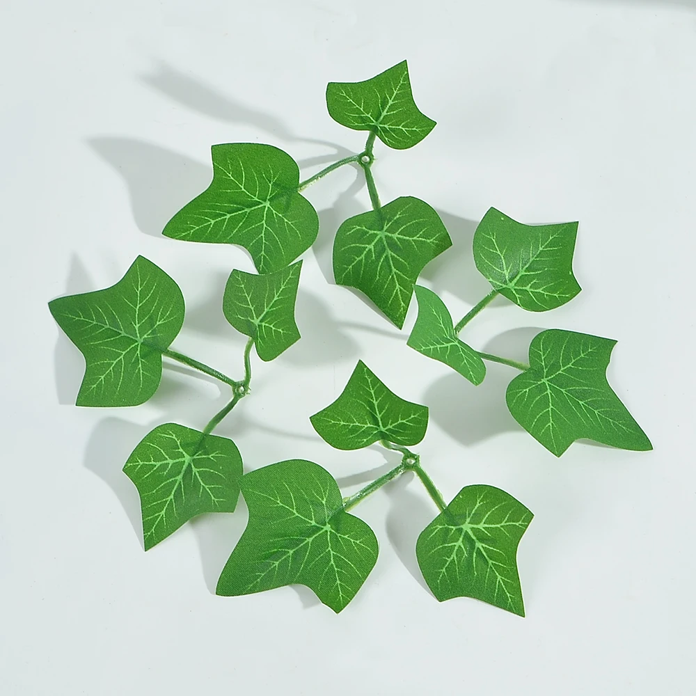 20/60/100/1000pcs Green Artificial Leaf Plastic Branch Silk Leaves Shaped Home For Wedding Christmas Tree Decoration Fake Flower