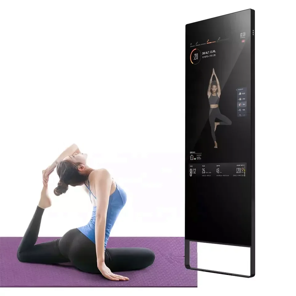 15 Years Manufacturer MLT 32 Inch Wall Mounted Fitness Mirrors Lcd Display Smart Interactive Touch Screen Mirror For Exercise