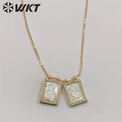 WT-JN220 WKT 2022 Restore style attractive MOP shell chain pendant women party necklace lady of fashion necklace wedding trend