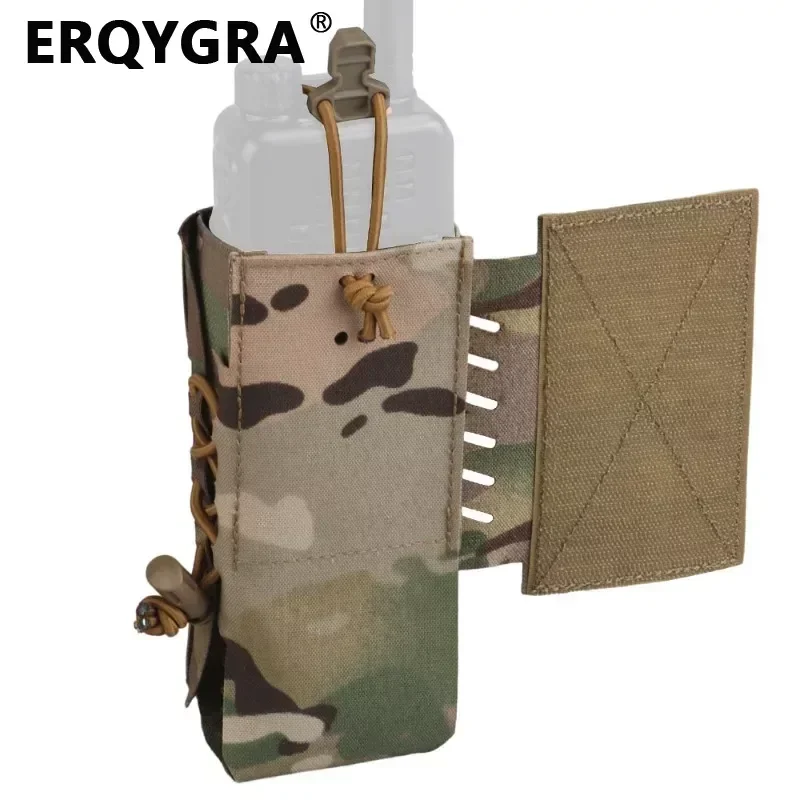 

ERQYGRA Tactical Radio Pouch 2pcs Vest Gear Airsoft Hunting CS Shooting Wargame Equipment Molle System Accessories Paintball