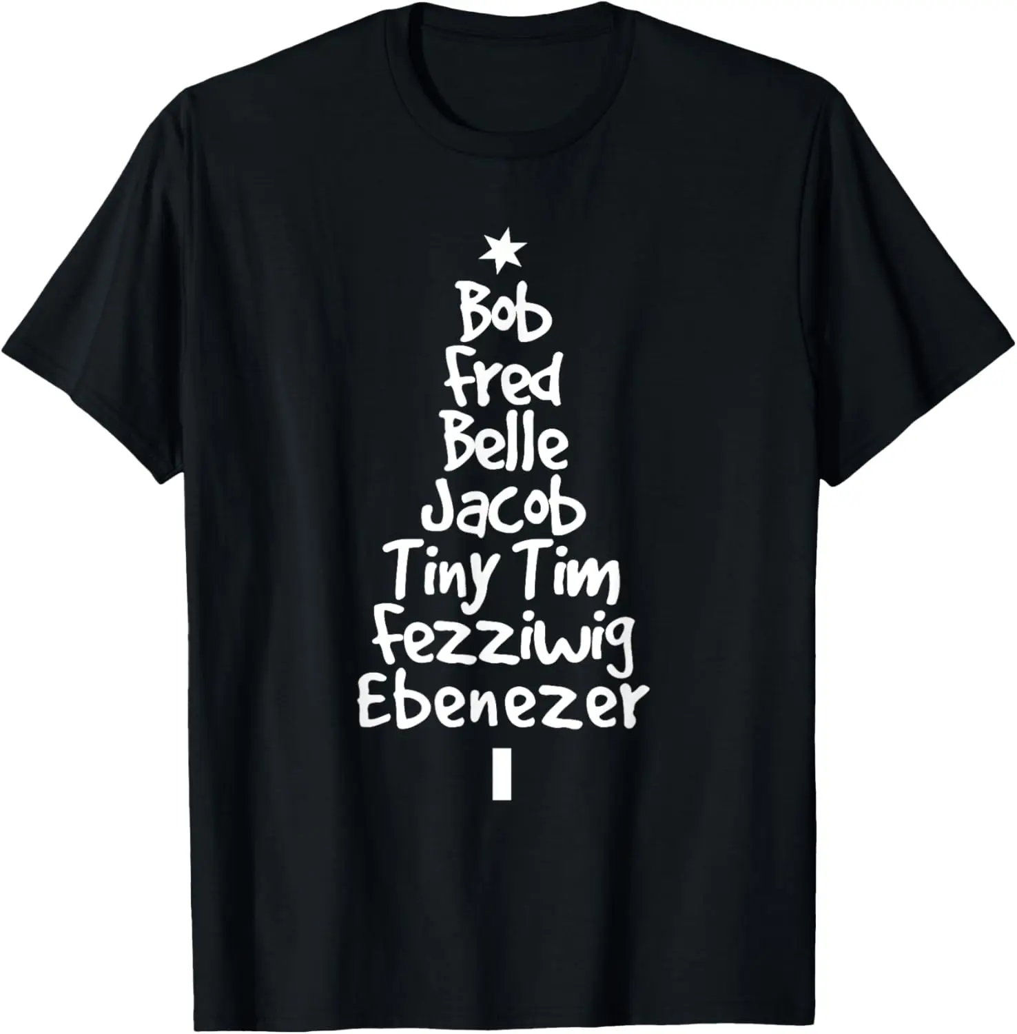 Christmas Carol Characters Dickens Literature Tree T-Shirt