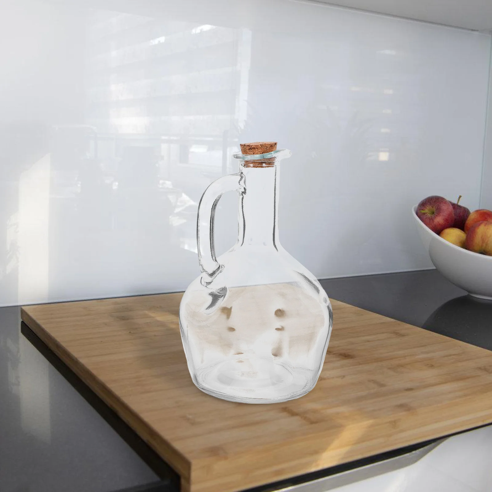 

Transparent Glass Oil Bottle Seasoning Dispenser Kitchen Soy Sauce Vinegar Holder with Spout Oil Dispenser Glass Bottle