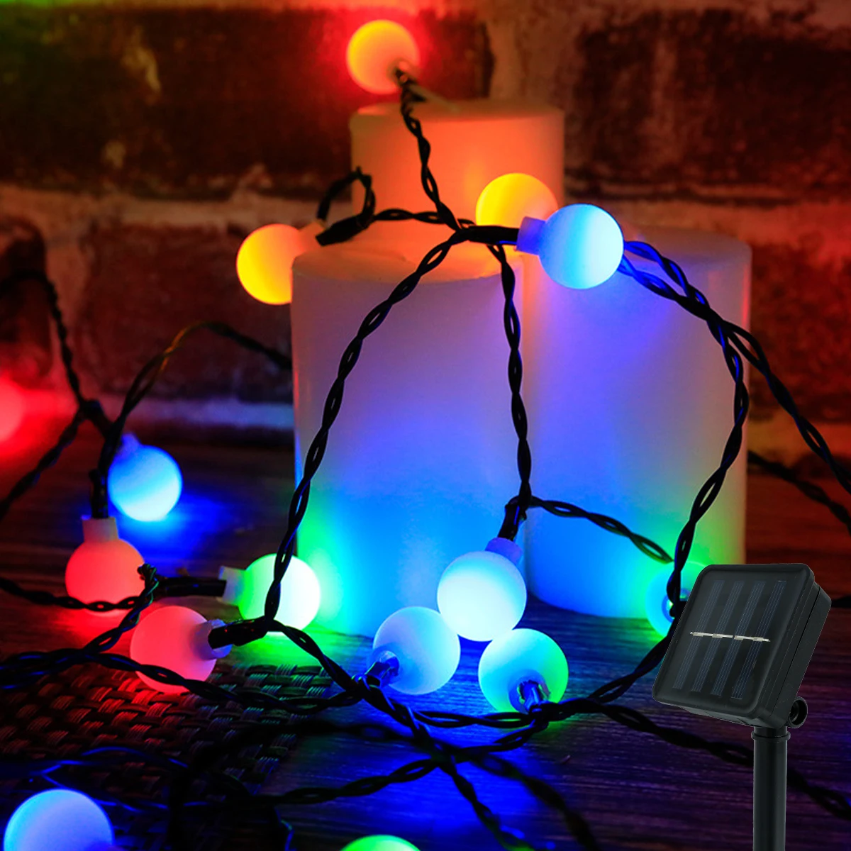 Outdoor solar lights garland Led Solar String Lights Fairy Light for Garden Christmas Decor Globe Waterproof garden lights