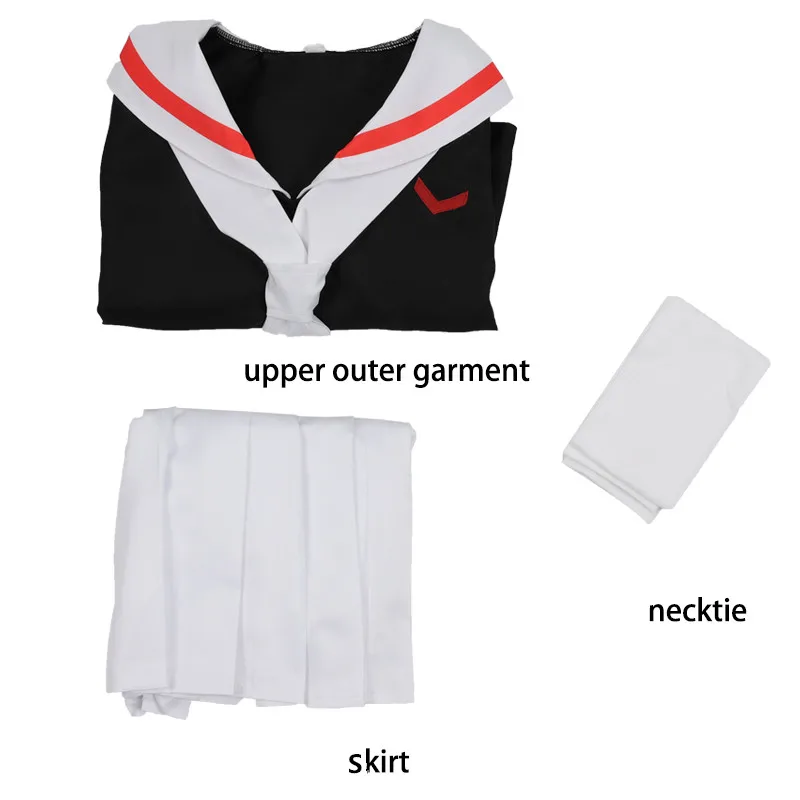 Cardcaptor Sakura ملابس تنكرية للرجال والنساء ، Kinomoto Sakura ، الزي المدرسي لي Syaoran ، بدلة بحار الحرم الجامعي