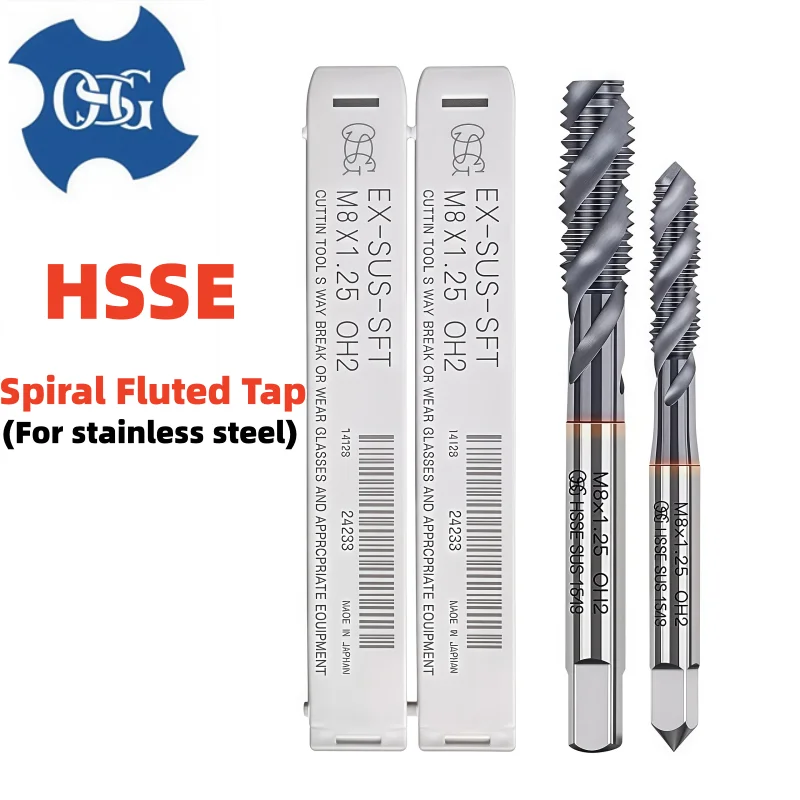 1 قطعة اليابان OSG TICN الكوبالت مطلي آلة الفولاذ المقاوم للصدأ المسمار الموضوع دوامة وأشار الصنابير/حلزونية مخدد الصنابير M1M2M3M4M5M6M8M12 #3