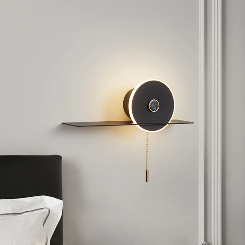 

Modern Indoor LED Wall Light With Switch Nordic Home Decor Sconce Wall Lamp Bedroom Bedside Wall Fixture