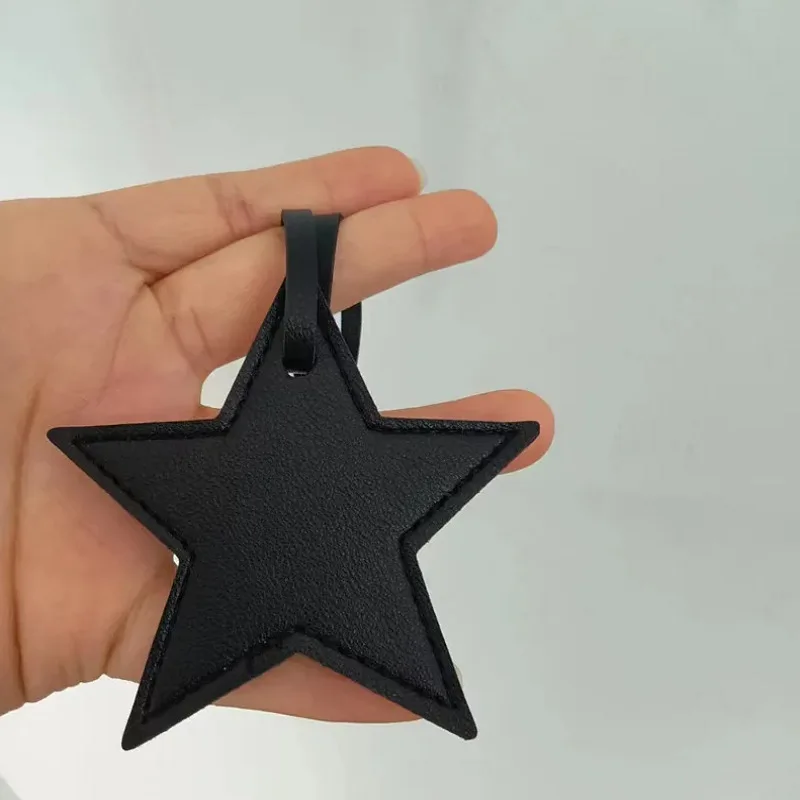 Star PU Leather Tassels Keychain Charms Tassels Five-pointed Star Tassels for Jewelry Making Key Chain