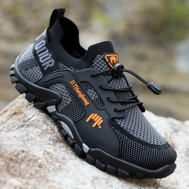 2026 Neue Herren Casual Atmungsaktive Mesh Outdoor-Kletterschuhe Modische Allround-Sportschuhe Niedrig Geschnittene Runde Zehenkappe Gummisohle