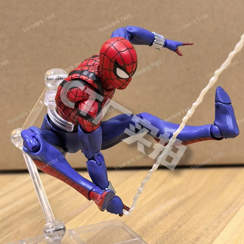 ในสต็อกCtของเล่นSpiderman Mafex 143 Ben Reillyการ์ตูนVer The Amazing Spider-ManอะนิเมะAction Figure Figurineของขวัญที่กําหนดเองของเล่น