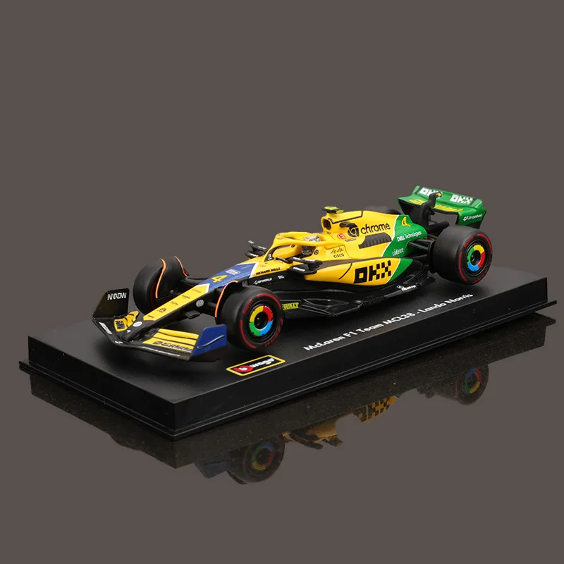 جديد 5% خصم Bburago F1 1:43 سيارة سباق 2024 موناكو Mcl38 ماكلارين غلاف فني النسخة رقم 4 نماذج سيارات سبيكة تخصيص لعبة هدية