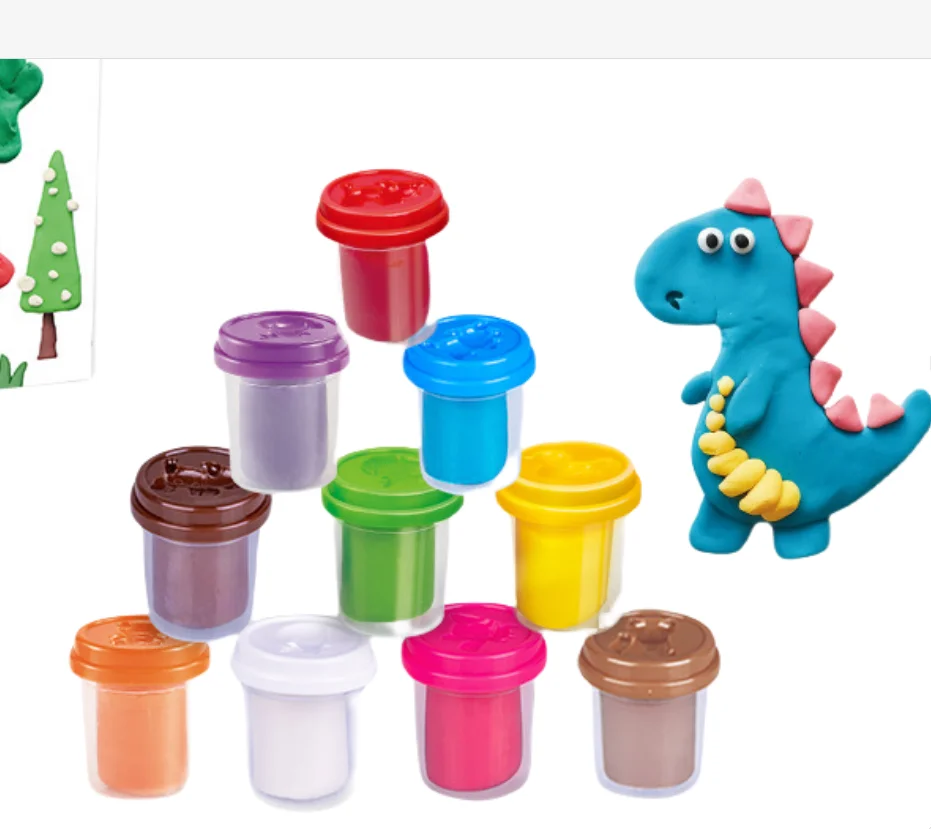 Farbteig, Spielteig-Sets für Kinder, Modelliermasse, DIY-Handwerk, ultraleichter Kunststoffton mit Schnitzwerkzeugen für Freunde und Kinder