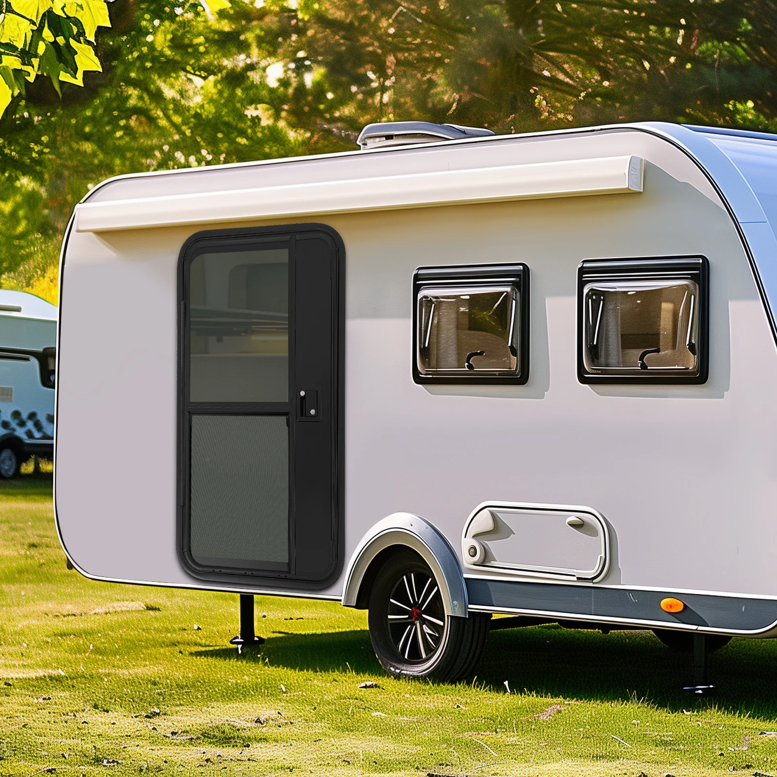

High-Quality RV Entry Door For Most RVs, Campers And Trailers, Direct Replacement With Premium Aluminum Alloy Materials