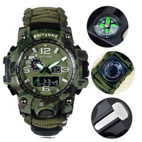 SHIYUNME G Style Men Sports Watches Outdoor Camping Compass Thermometer Waterproof LED Digital Watch Man Military Wrist Watch