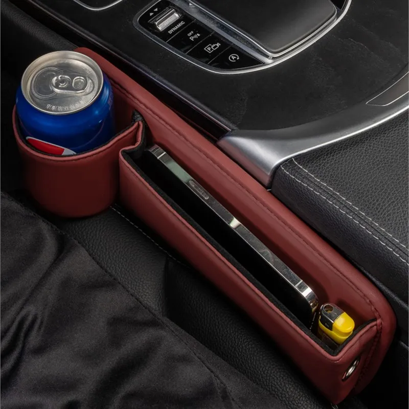 بو الجلود مقعد السيارة حقيبة التخزين متعددة الوظائف الفجوة المنظم صندوق ل BYD تانغ F3 E6 Atto3 يوان زائد أغنية ماكس F0 G3 I3 Ea1 Dmi #5