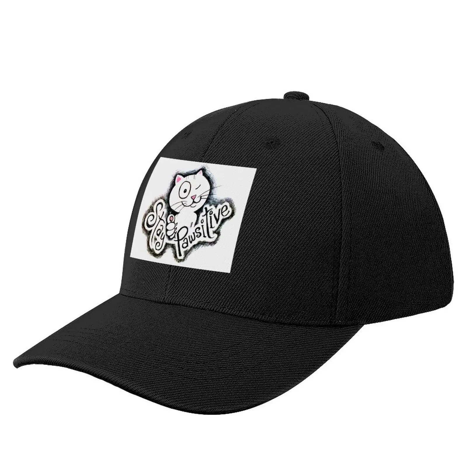 STAY PAWSITIVE Baseball Cap Golf Cap funny hat Ball Cap Military Man Men Golf Wear Women's