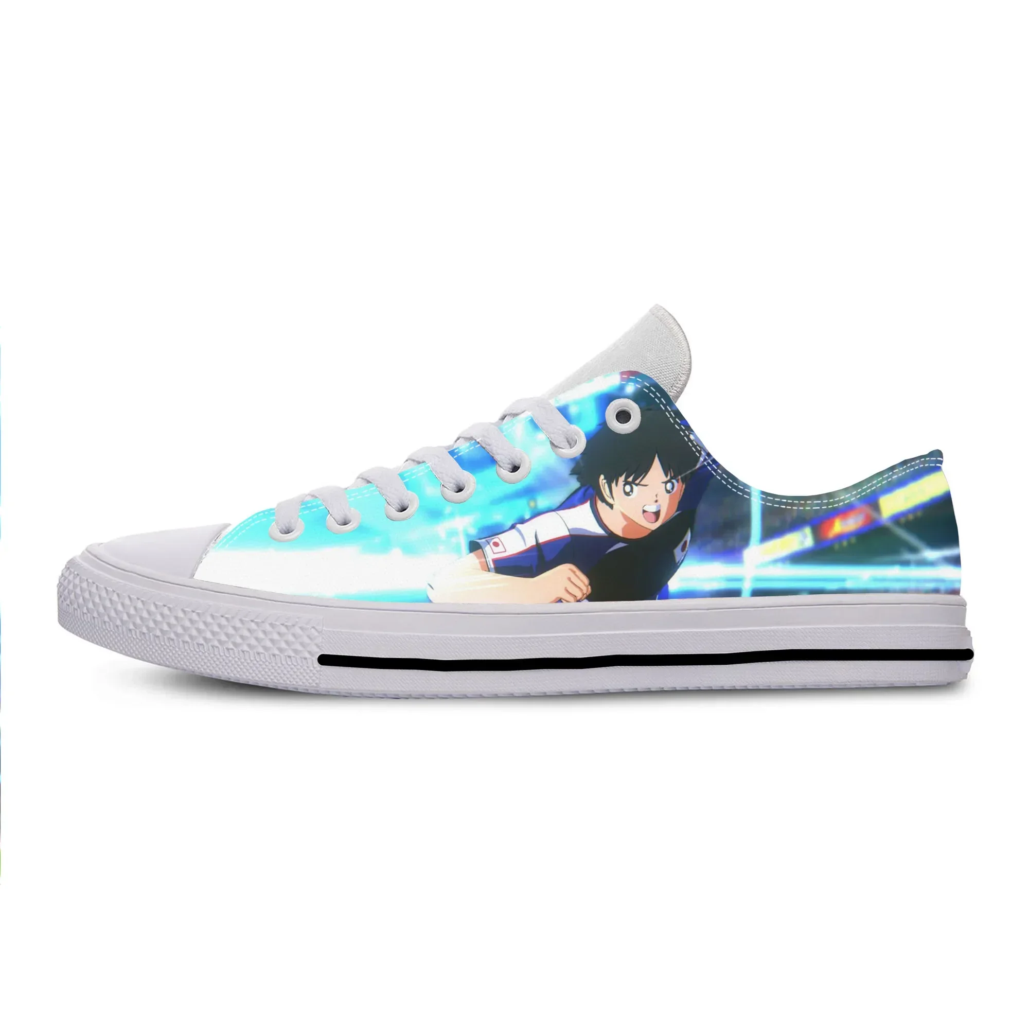 Japanese Anime Manga Captain Tsubasa Ozora Tsubasa Casual Shoes Low Top Board Shoes Breathable Lightweight Men Women Sneakers
