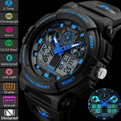 2017 New SKMEI Men Sports Watches Dual Display Digital Quartz Watch Men Waterproof Casual Outdoor Electronic Wrist Watches