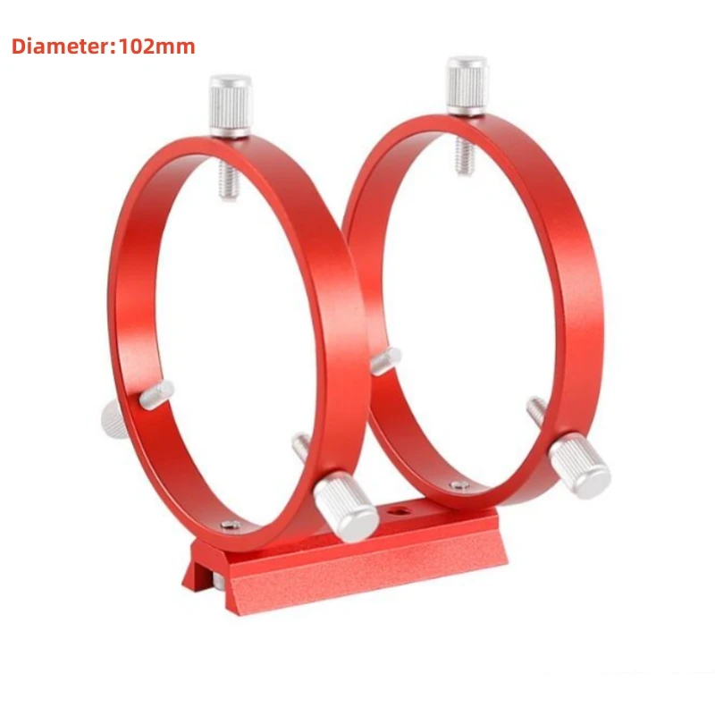 

Agnicy 102mm Guide Ring Set Three Point Astronomical Photography Guide Ring 1PCS Plate + 2PCS Ring + 8PCS Screws Red Color