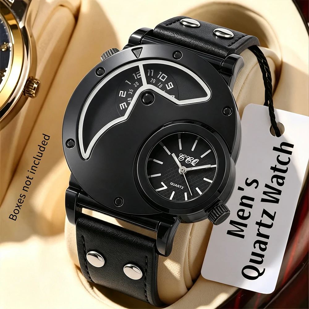 1pc fashionable new men's quartz watch with a handsome dial, suitable for daily wear and holiday gifts