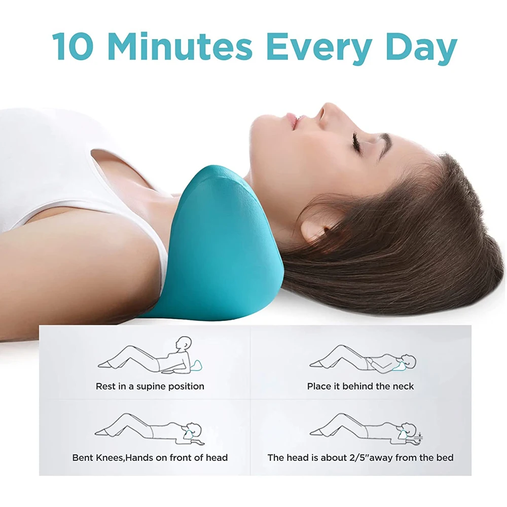 1Pcs Neck Massage Pillow, Portable Cervical Spine Massager Acupressure Necks Shoulder Pillow for Neck Shoulder Relaxer Neck Pain