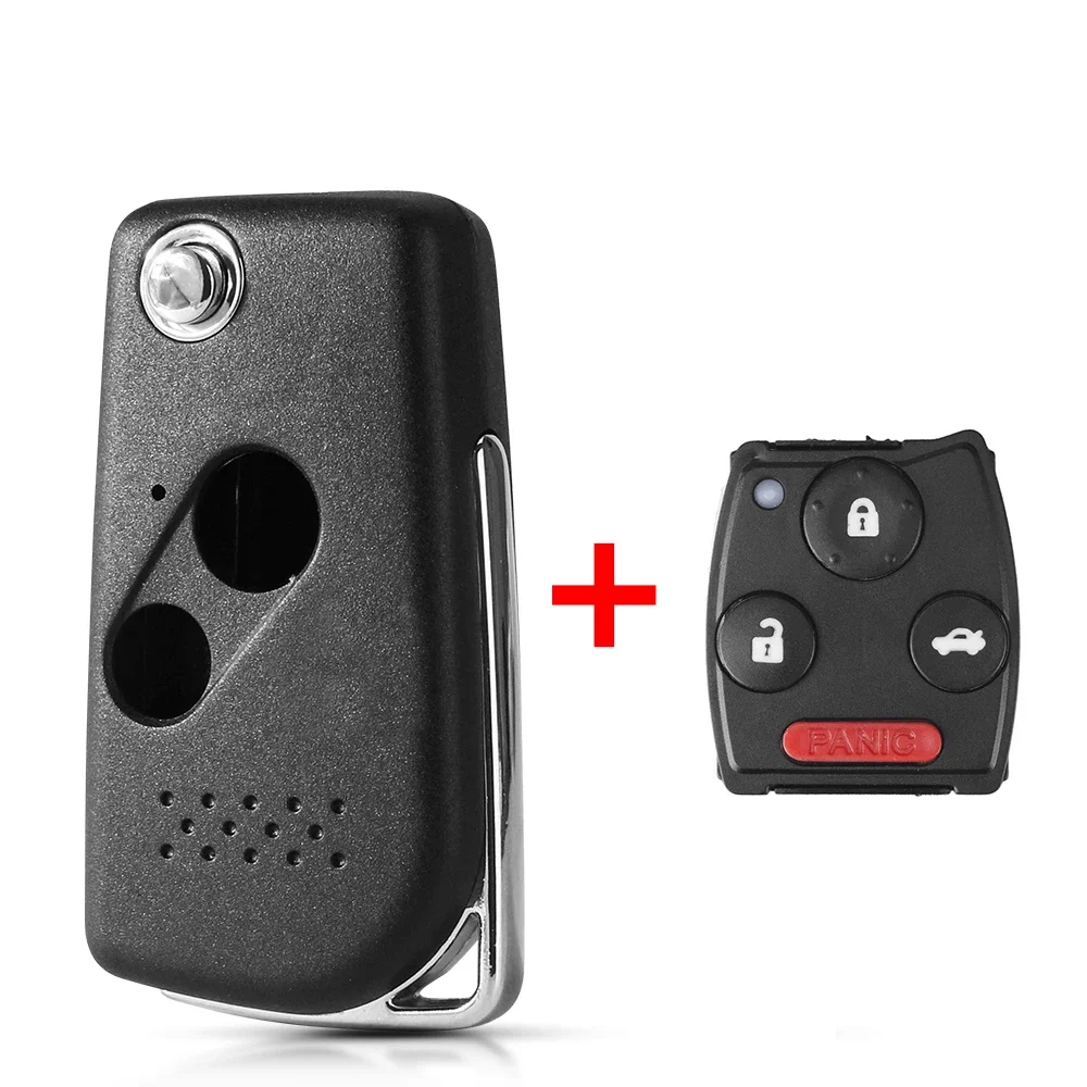 Dandkey 1PCS NEW 2/3 Buttons Key For Honda Accord Pilot Cr-V Civic Insight Ridgeline 2003-2013 Modified Folding Car Key Case