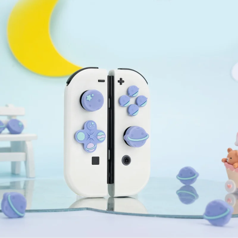 Милый D-pad с перекрестной кнопкой ABXY X, стикер для ключа, наклейка с рукояткой, чехол для Nintendo Switch NS Oled Joy-con, кожаный чехол
