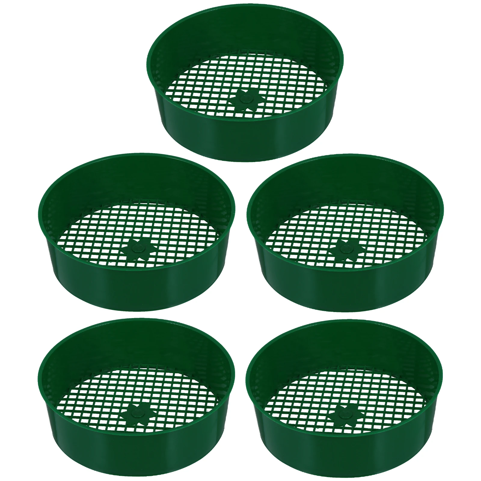 

5pcs Plastic Mesh Sieve Durable Gardening Sifting Pan Tool Compost Efficient Easy Cleaning Storage Garden Planting