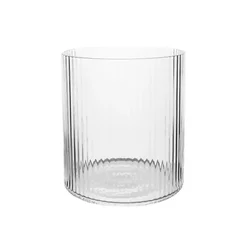 Nordic Ribbed Glass Cup 300ml 10oz 400ml 13oz Heat Resistant Straight Striped Glass Iced Latte Japanese Vertical Coffee Mug 1 PC