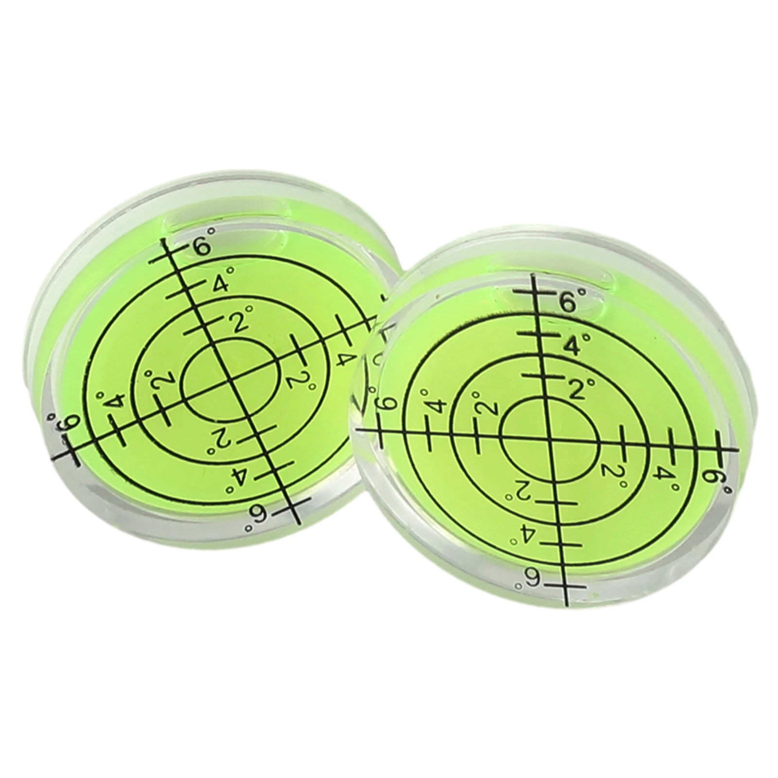 

Degree Mark Bubble Level Highly Translucent Horizontal 20°-30° 2pcs 32*7mm/1.26*0.28in Acrylic Fluorescent Yellow-green Mini New