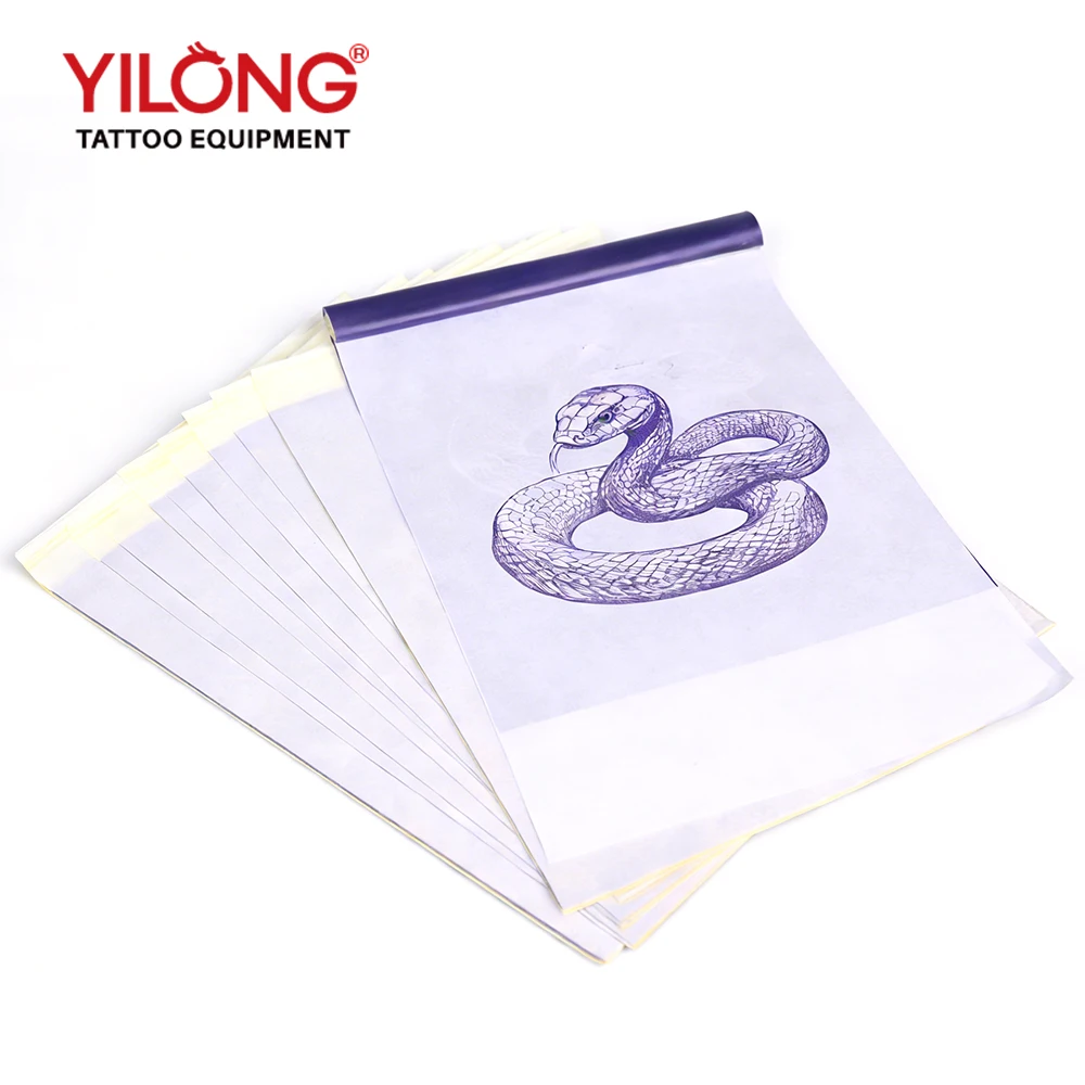 

YILONG 50pcs Tattoo Transfer Papers A4 Size Tattoo Thermal Printer Copier Stencil Papers for Tattoo Transfer Machine Accessories