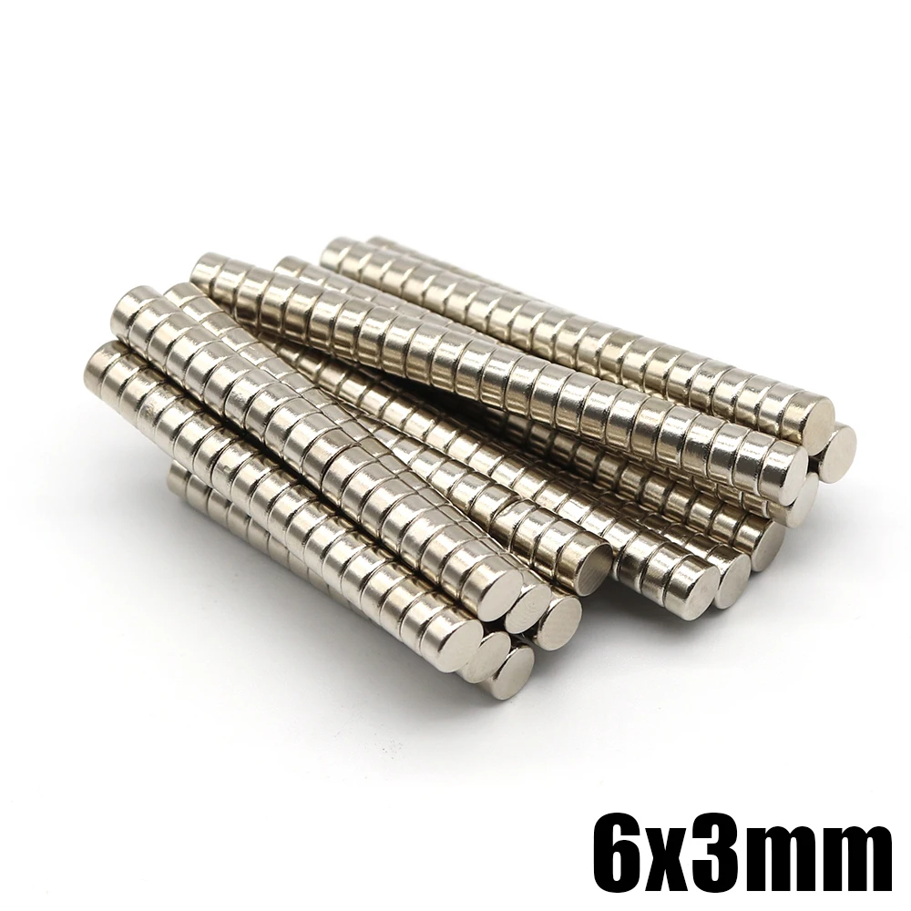 20/50/100/200Pcs 6x3 NdFeB Neodymium Magnet Super Powerful Small Round 6mmx3mm Permanent Disc Magnetic imanes 6*3