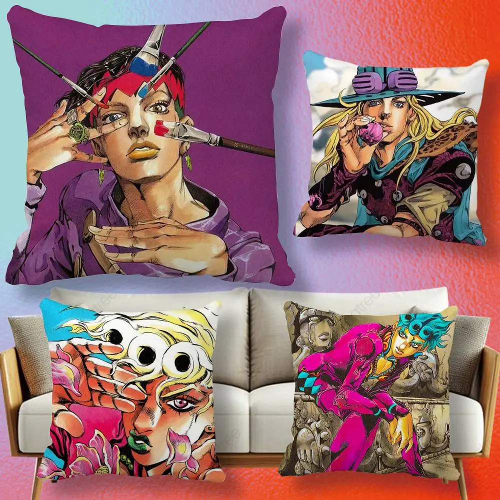JJBA Diamond Is Unbreakable  Pillow cover gift High definition digital printing,Surprise vivid pattern Household.