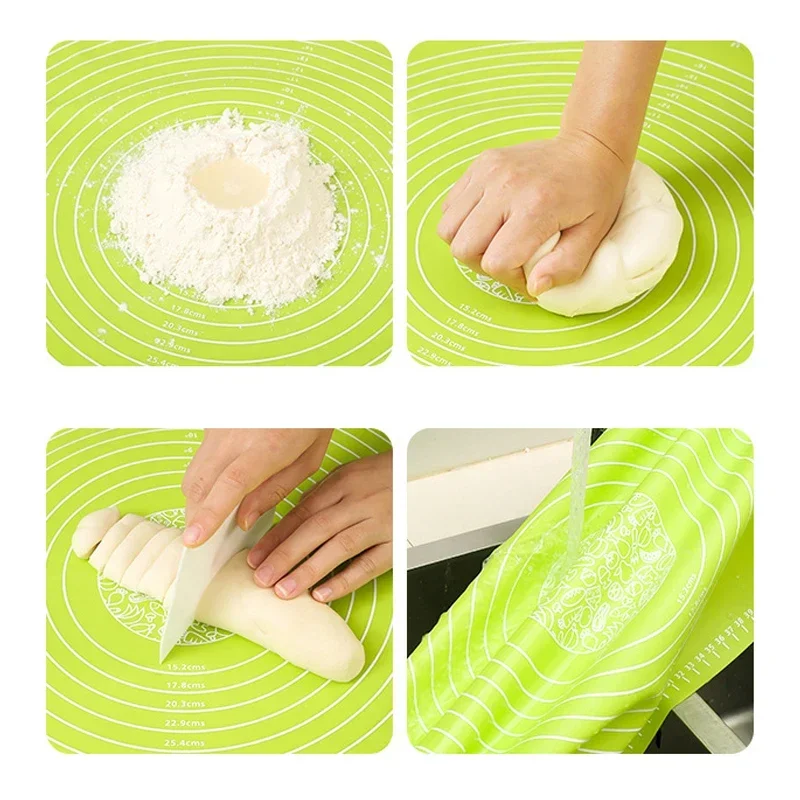 Silicone Kneading Pad Thickened Food Grade Cutting Board Baking Dough Pastry Dough Pad Panel Kitchen Rolling Pad Accessories