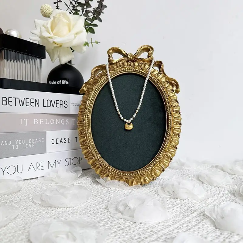 Luxury Vintage Style Resin Jewelry Organizer, Versatile Wall/Table Display for Necklaces Earrings, French Inspired Decor