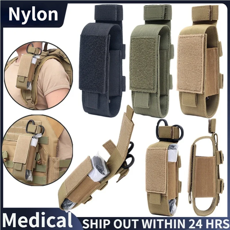 

Nylon Tourniquet Pouch Holder Trauma Shears EMT Storage Bag EDC Belt Pouch Flashlight Holster Medical Scissor Molle Pouch