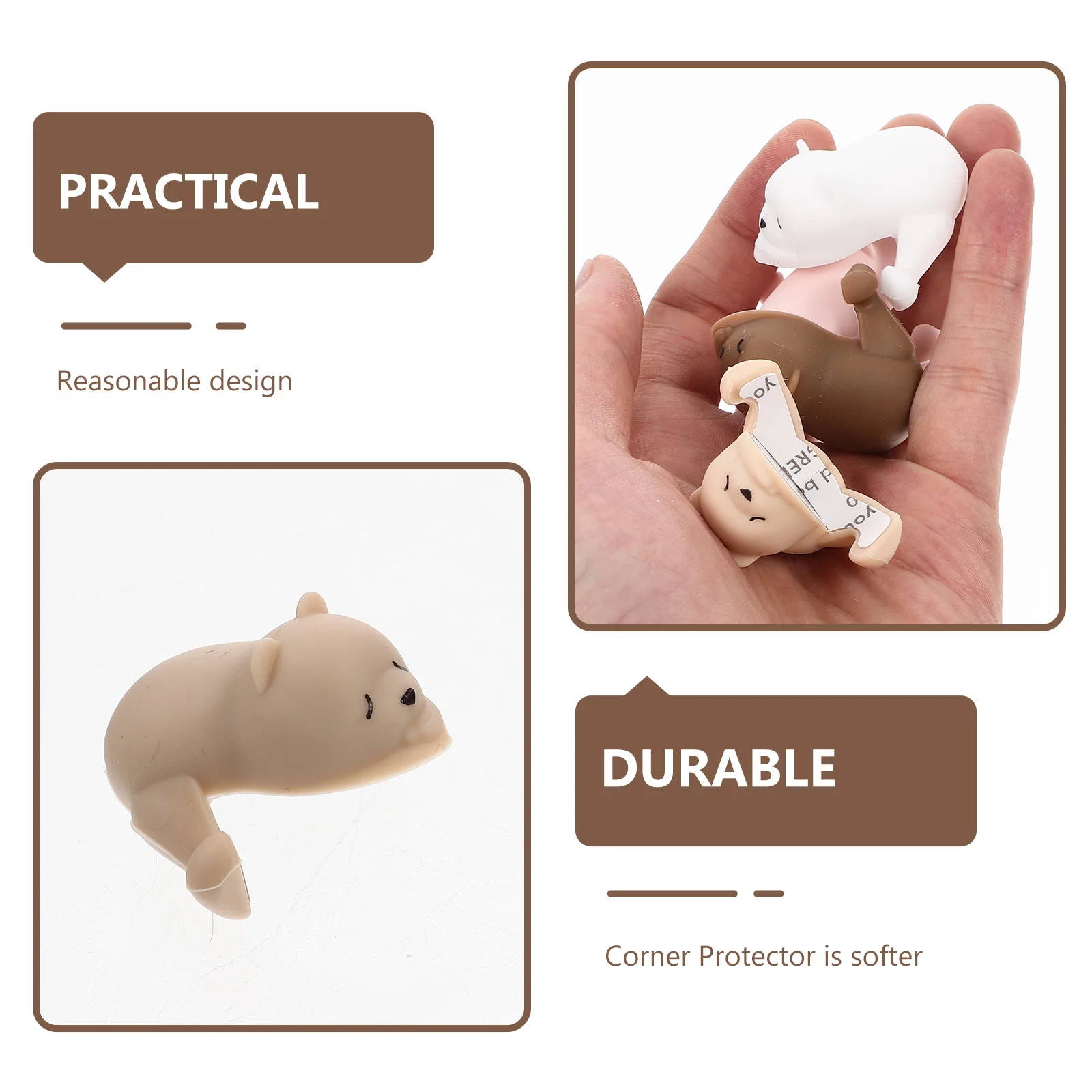 4 قطعة حامي ركن الطفل لينة الأثاث الحرس الحيوان شكل الجدول حافة مصدات غطاء حماية ركن حامي الطفل #5