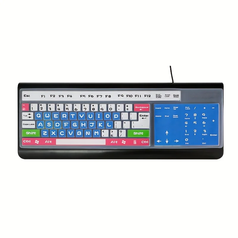 1pc Universal Keyboard Silicone Protector Film Skin Cover Desktop PC Transparent Silica Gel Bump Concave Keyboard Transparant Co