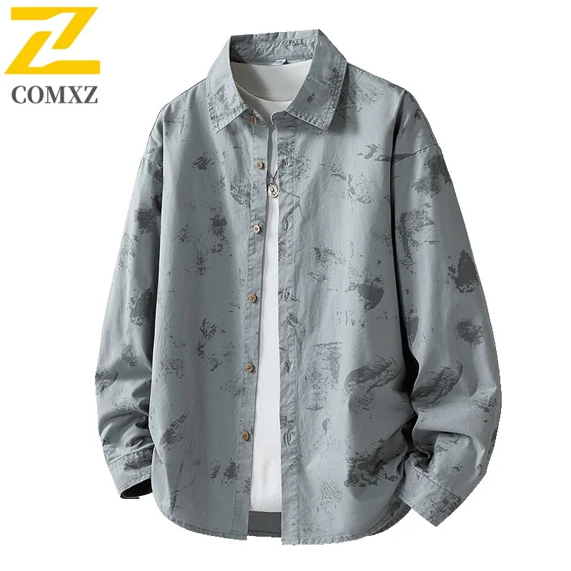 

COMXZ Men Jacket 2025 Summer Outdoor Travel Jogger Vintage Plaid Shirt Loose Fit Coat Fashion Classic Business Trendy Outerwear
