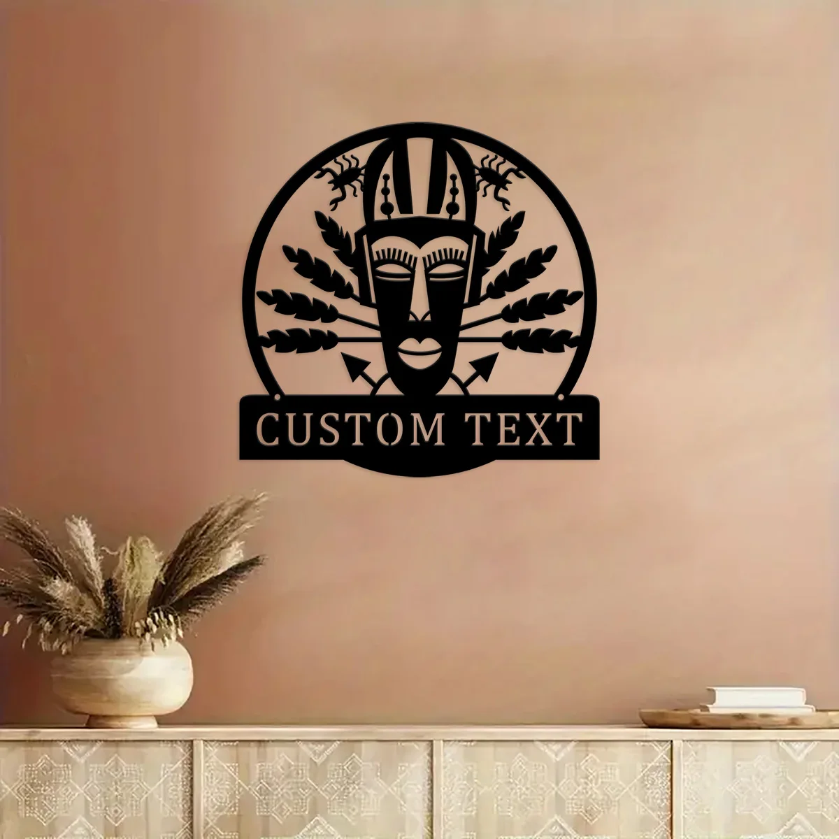 African Tribal Masks Metal Sign, Custom African Tribal Metal Sign, African Tribal Neon Wall Decor, African Tribal Wall Hanging