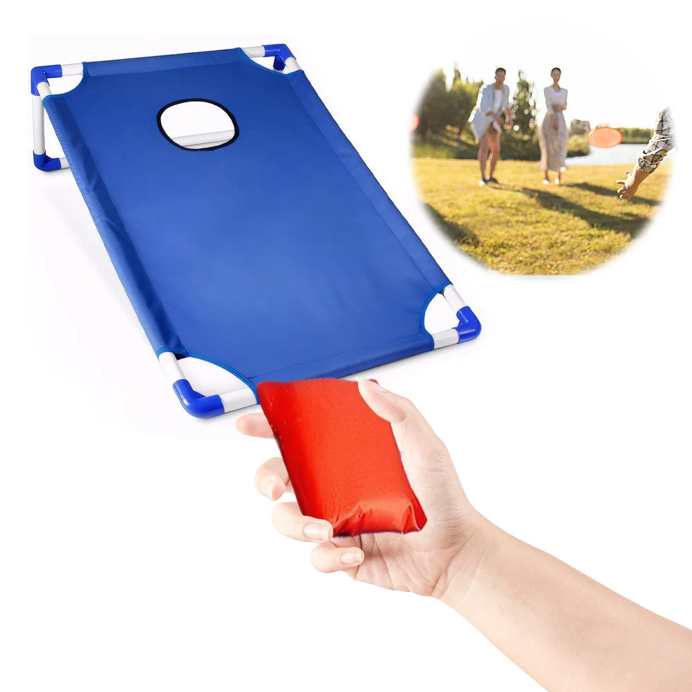 Portable Cornhole Board Set with 6 Bags Portable Cornhole Set for Kids Adults Family Outdoor Yard Beach BBQ Camping Lawn Game