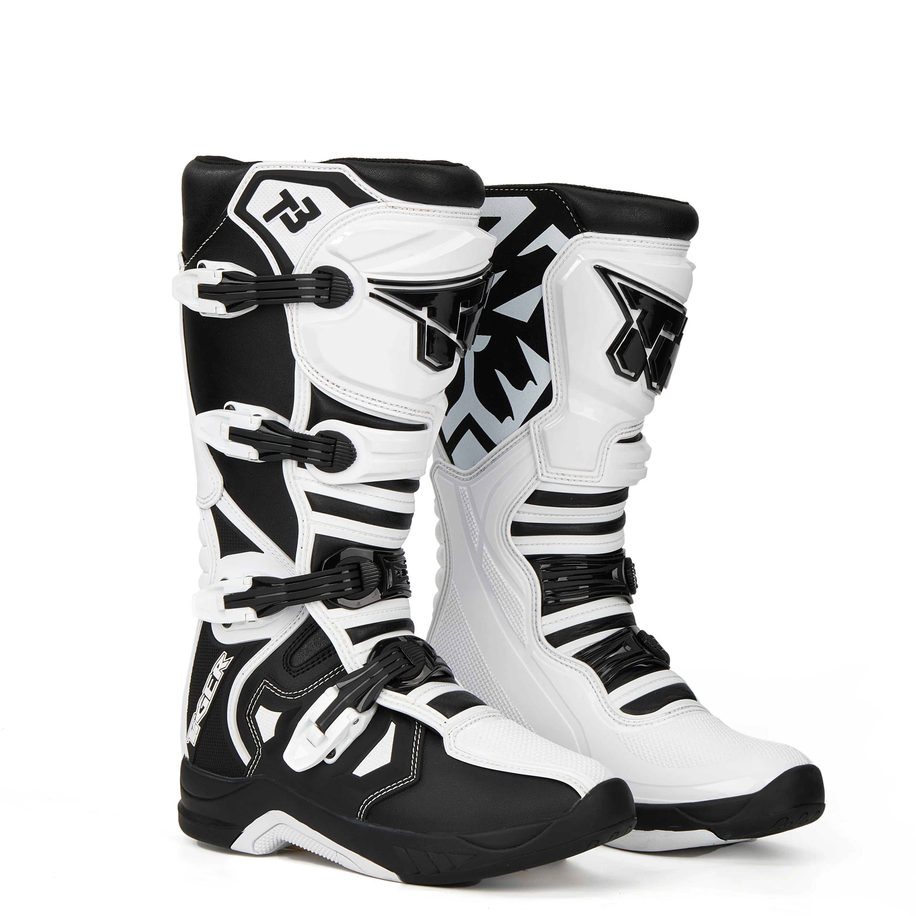 New T3 Tiger TR Wear Resistant Motocross Riding Boots Men Motorcycle Off Road ATV Downhill Knee High Racing  Shoes PU