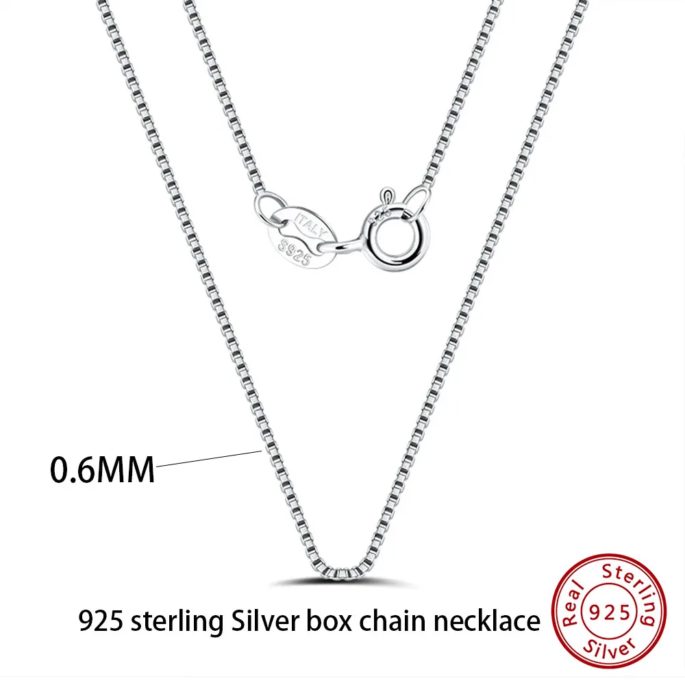Unisex 925 Sterling Silver Basic Chain Necklace