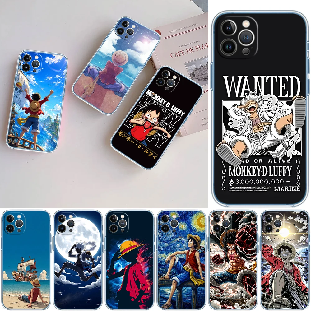 EY20 One Piece Luffy Transparent Phone Case for Motorola G40 G04 G05 One Ace Action  Fusion Plus Hyper Macro Vision Zoom