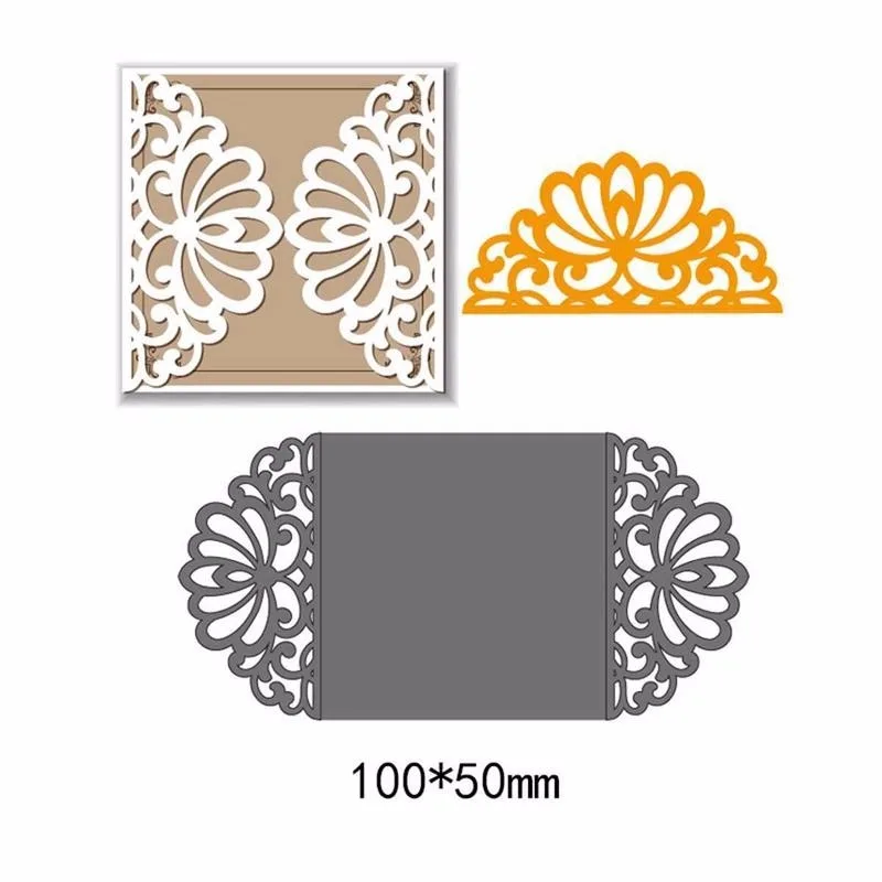 6pcs Vintage Lace Embrossing Curved Wavy Border Edge Metal Cutting Dies Embossing Scrapbooking Paper