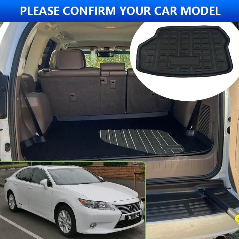 For Lexus ES 300H 350 2013~2018 2014 2015 2016 Car Rear Trunk Protector Pad Auto Waterproof Liner Anti-Fouling Mats Accessories