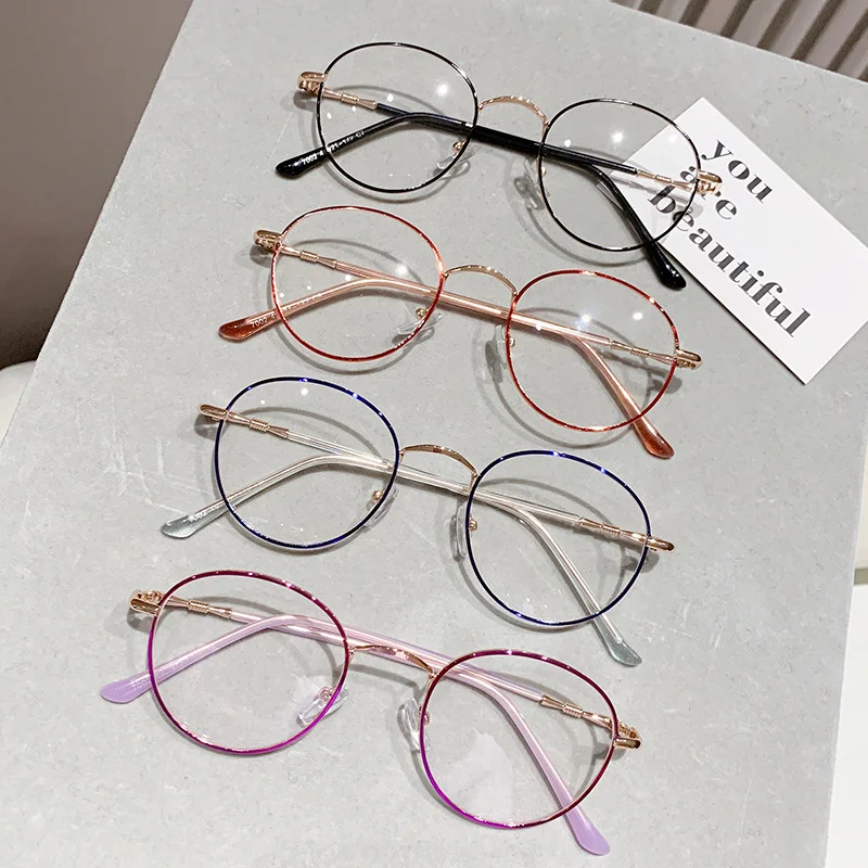 Fashionable Round-Frame Reading Glasses for Middle-Aged and Elderly Women, Suitable for Daily Wear and Reading Newspapers