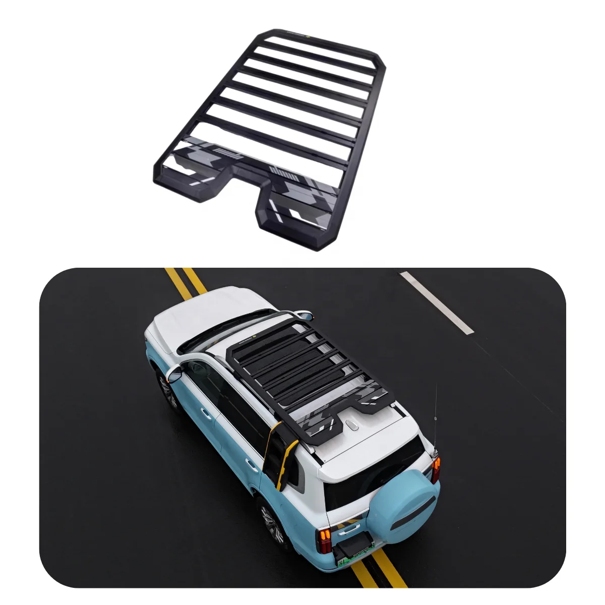 

2025 Tank 500 Aluminum Alloy Roof Rack Expansion Platform Easy Installation 100kg+ Load Capacity-Outdoor Car Exterior Accessory